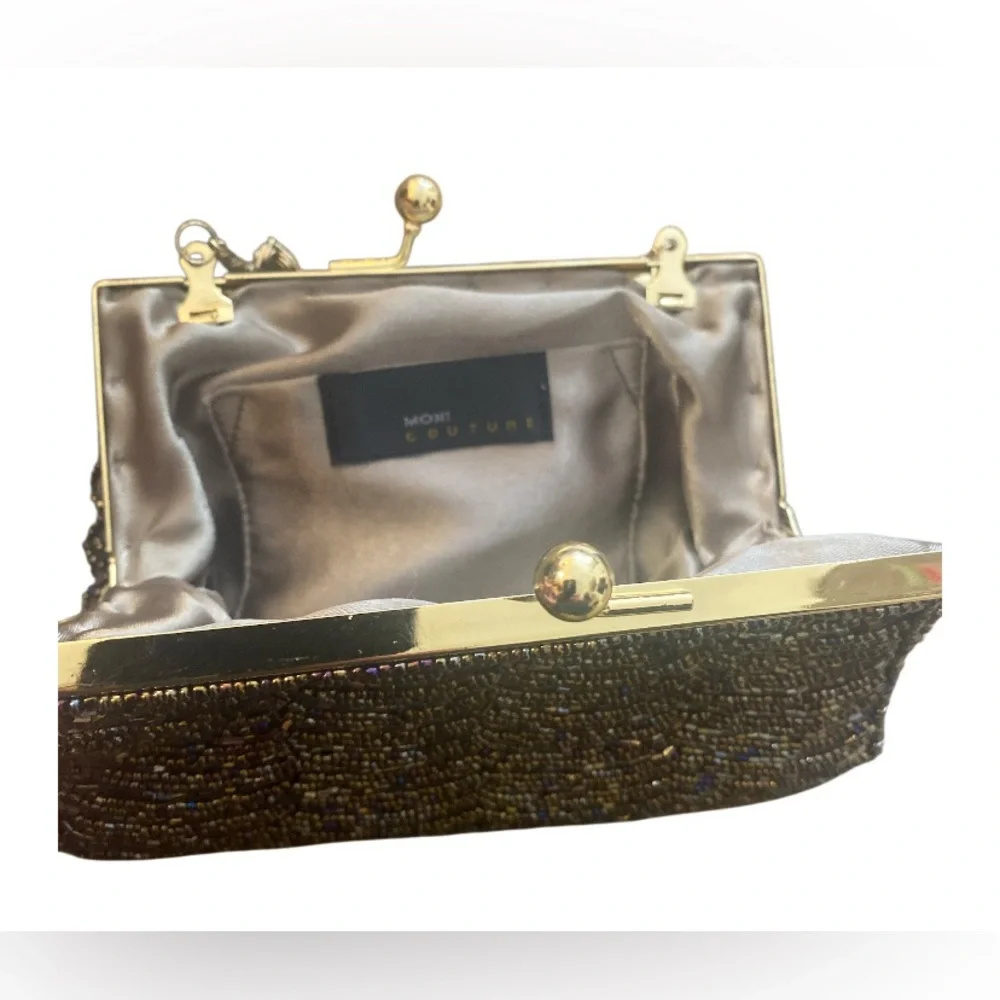 Elegant Gold Beaded Evening Bag